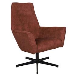 Foto van Industriële draaibare fauteuil casper roest velvet