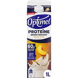 Foto van Optimel proteine drinkyoghurt perzik peer 0% vet 1l aanbieding bij jumbo | 2 voor 3.00