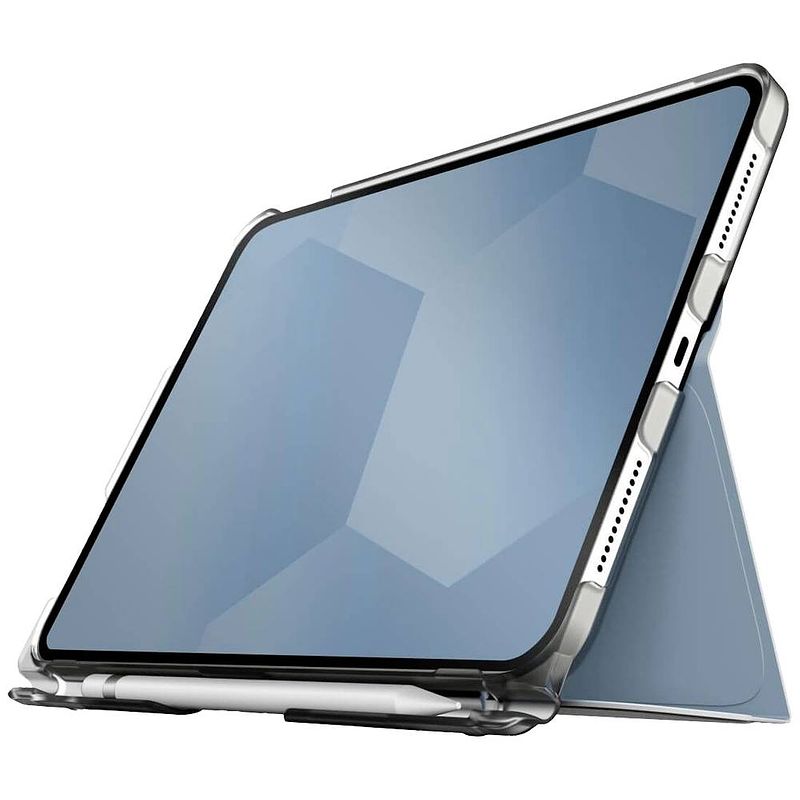 Foto van Stm studio case backcover geschikt voor apple model: ipad 10.9 (10e generatie) blauw, transparant
