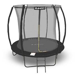 Foto van Amigo trampoline basic met veiligheidsnet en ladder 244 cm zwart