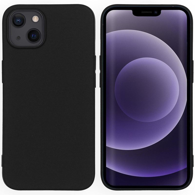 Foto van Accezz color case voor apple iphone 13 telefoonhoesje zwart