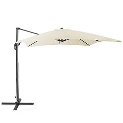 Foto van Beliani monza - cantilever parasol-beige-polyester