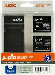 Foto van Jupio kit: 2x battery dmw-blg10e + usb single charger