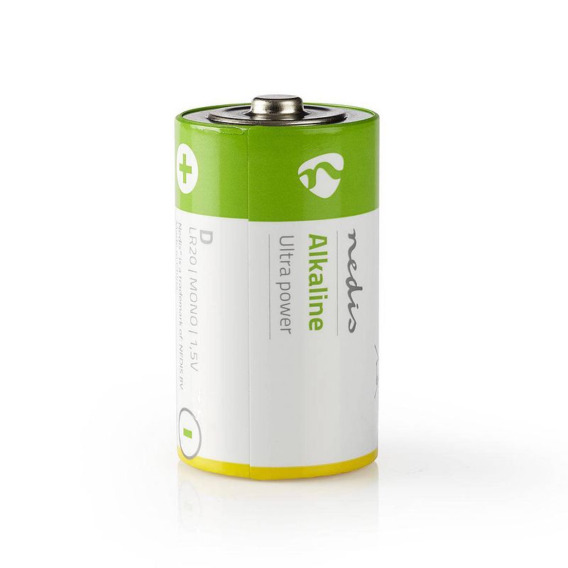 Foto van Nedis alkaline-batterij d - baaklr202bl - groen