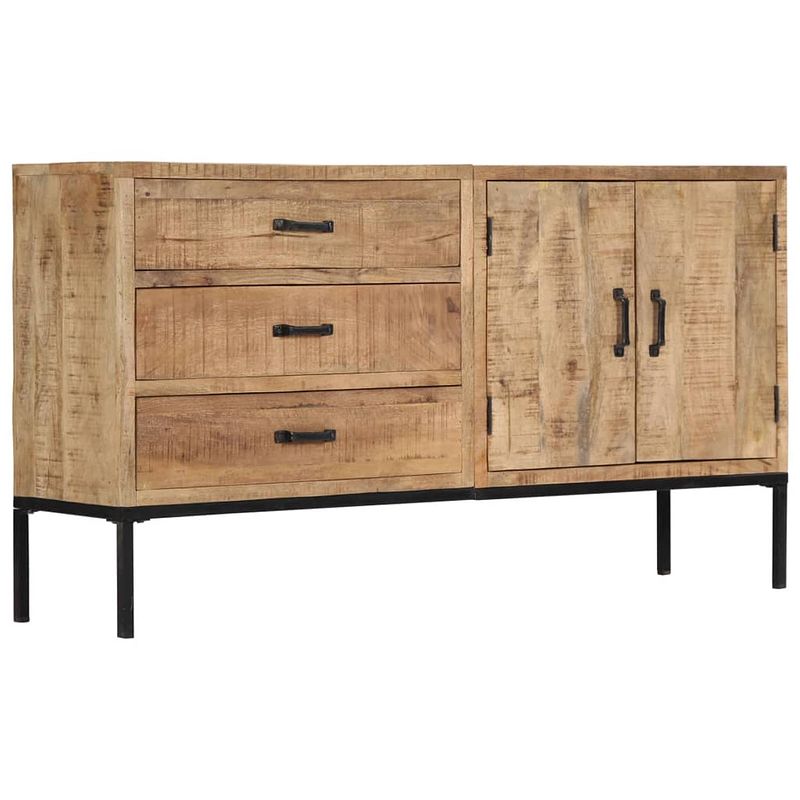 Foto van Vidaxl dressoir 140x35x75 cm massief mangohout