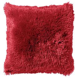 Foto van Dutch decor fluffy - kussenhoes unikleur chili pepper 60x60 cm - rood - rood