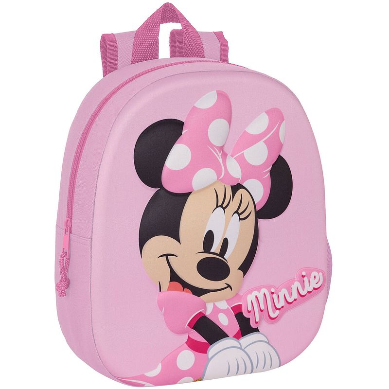 Foto van Disney minnie mouse rugzak, 3d pink - 33 x 27 x 10 cm - polyester