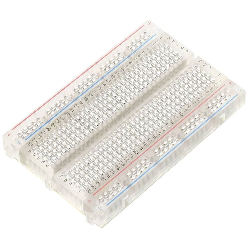 Foto van Tru components breadboard zelfklevend transparant totaal aantal polen 400 (l x b) 82.5 mm x 54.6 mm 1 stuk(s)