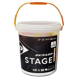 Foto van Dunlop mini-tennisbal stage 2 rubber/vilt oranje/geel 60 stuks