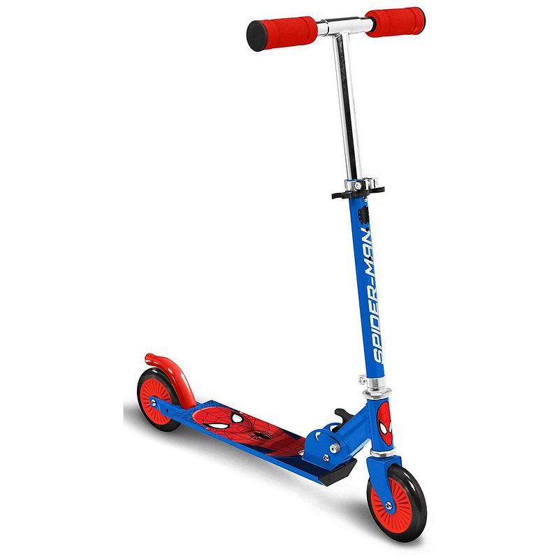 Foto van Marvel kinderstep spider-man kinderstep jongens voetrem blauw/rood