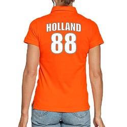 Foto van Holland shirt met rugnummer 88 - nederland fan poloshirt / outfit voor dames 2xl - feestshirts