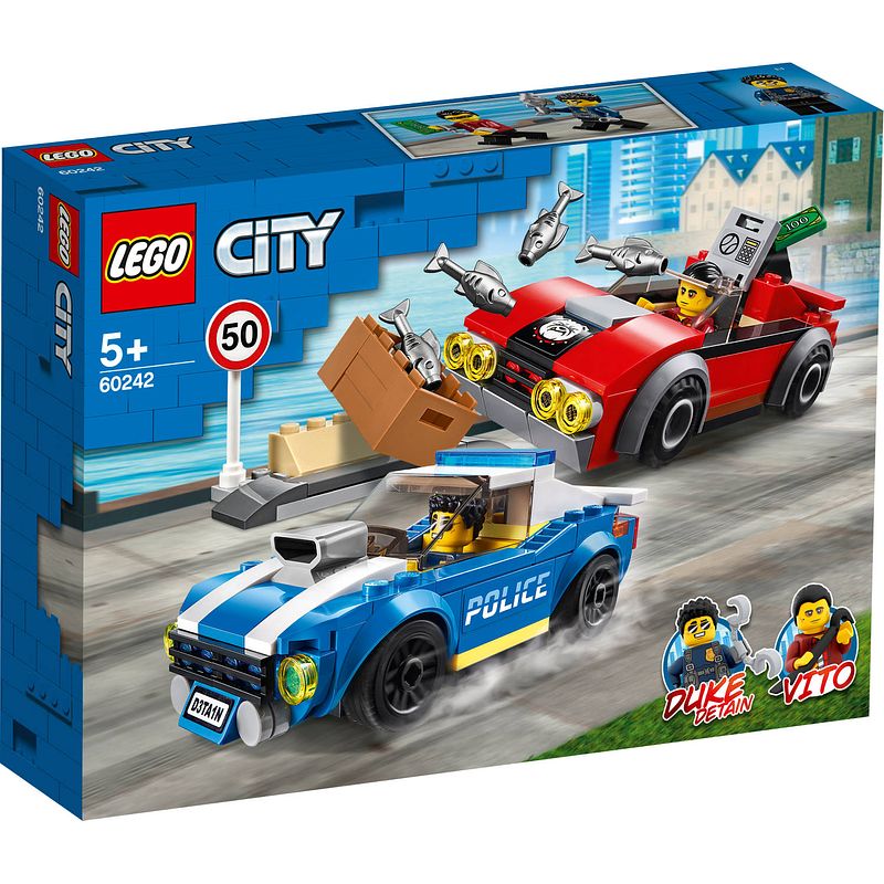 Foto van Lego city politie arrestatie op snelweg 60242