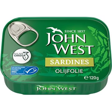 Foto van John west sardines in olijfolie msc 120g bij jumbo