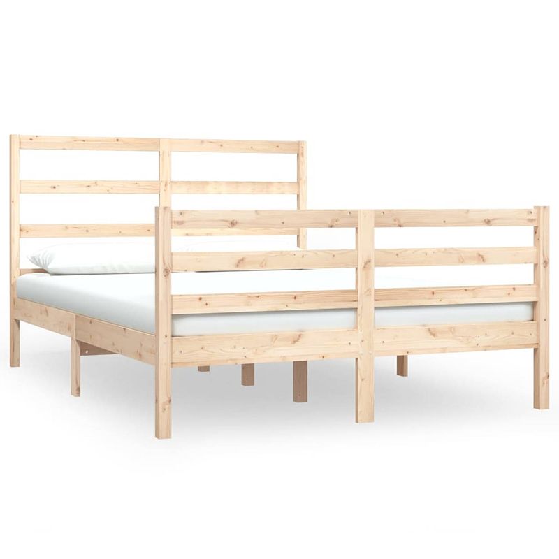 Foto van Vidaxl bedframe massief grenenhout 120x190 cm 4ft small double