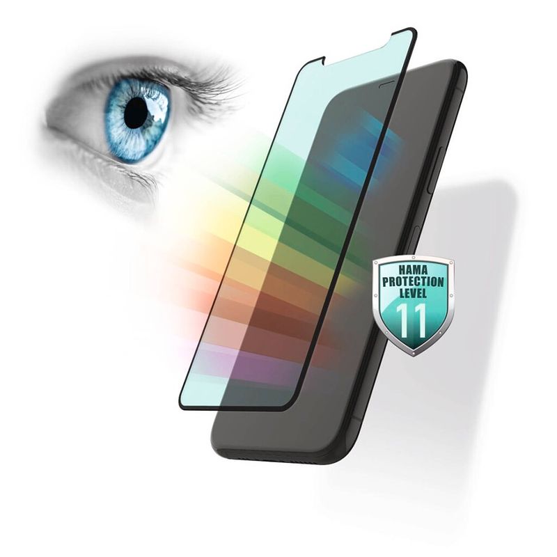 Foto van Hama 3d-full-screen-beschermglas anti-bluelight+antibact. iphone 12/12 pro