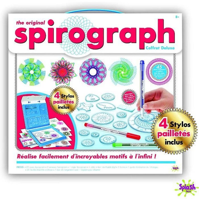 Foto van Splash speelgoed - spirograph deluxe kit + neon pen en glitterpalet