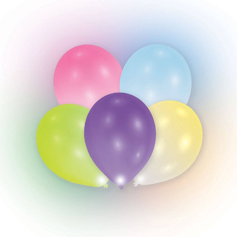 Foto van Amscan ballonnen led gekleurd 27,5 cm 12 stuks