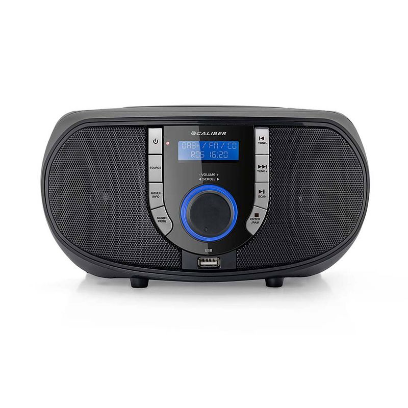 Foto van Caliber portable radio cd speler met dab+, bluetooth® technologie en usb - zwart (hbc433dab-bt)