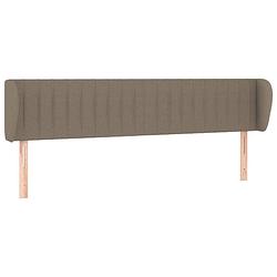 Foto van Vidaxl hoofdbord met randen 203x23x78/88 cm stof taupe