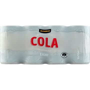 Foto van Jumbo cola light blik 12 x 150ml