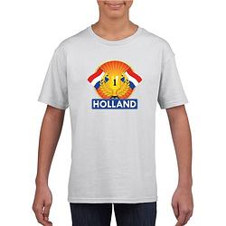 Foto van Holland kampioen shirt wit kinderen s (122-128) - feestshirts