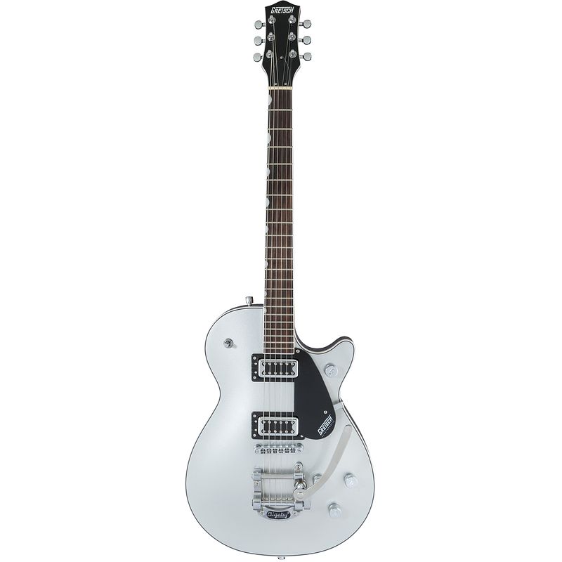 Foto van Gretsch g5230t electromatic jet ft airline silver gitaar