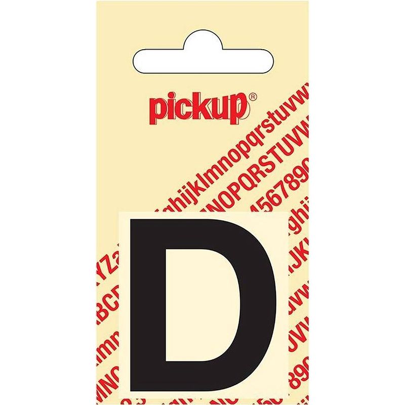 Foto van Plakletter helvetica 40 mm sticker zwarte letter d