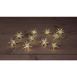 Foto van Anna'ss collection - 10pcs silver 3d star 6,5 cm 10led warm white 1,5m