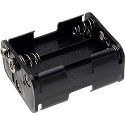 Foto van Tru components bh-363-1b batterijhouder 6 aa (penlite) drukknopaansluiting