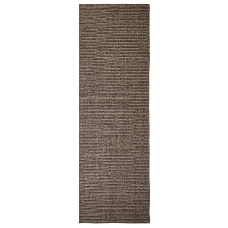 Foto van The living store vloerkleed natuurlijk sisal - 80 x 250 cm - bruin - anti-slip