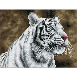 Foto van Diamond dotz tiger blanc diamond painting, 17,595 dotz, 41x31 cm