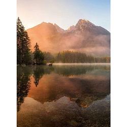Foto van Wizard+genius mountain lake vlies fotobehang 192x260cm 4-banen