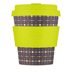 Foto van Ecoffee cup hubertus primus pla - koffiebeker to go 250 ml - geel siliconen