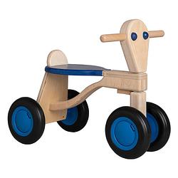 Foto van Van dijk toys houten loopfiets blauw - berken