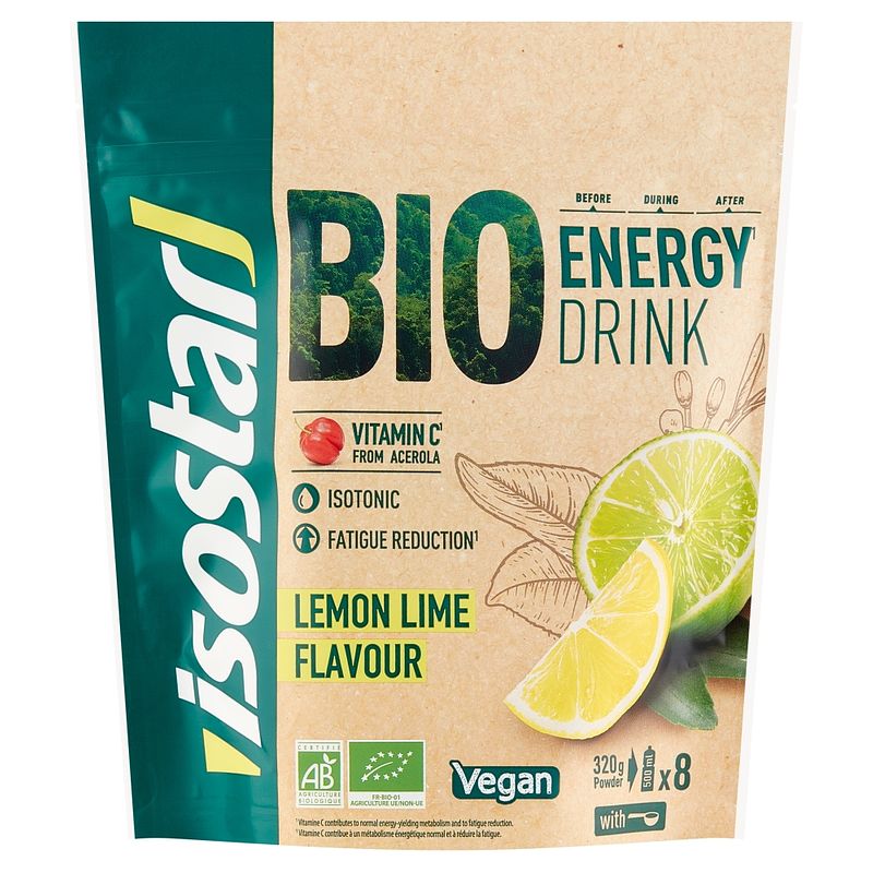 Foto van Isostar bio energy drink lemon lime poeder