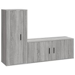 Foto van The living store televisiekastenset sonoma eiken - tv-meubel 100x34.5x40cm - tv-meubel 40x34.5x100cm