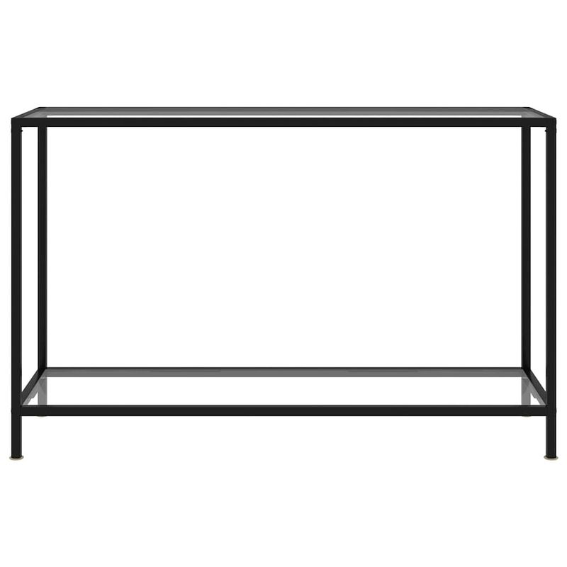 Foto van The living store wandtafel x - transparant/zwart - 120 x 35 x 75 cm - gehard glas/staal