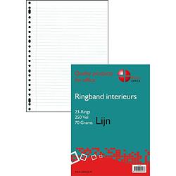 Foto van Benza - ringband interieur a4 - schrijfpapier lijn - 23 ringen - 250 vel