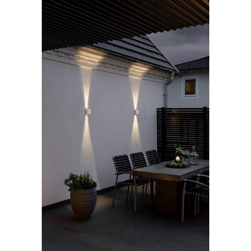 Foto van Konstsmide chieri 7854-250 led-buitenlamp (wand) energielabel: g (a - g) 12 w wit