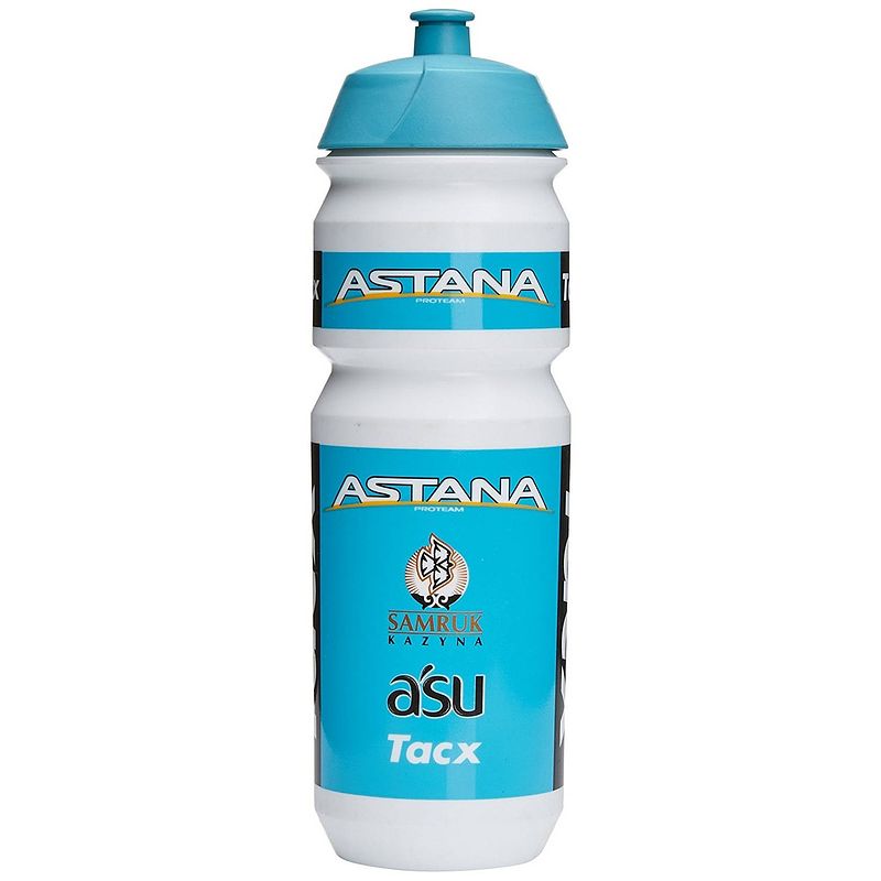 Foto van Tacx bidon astana wit/blauw 750 ml