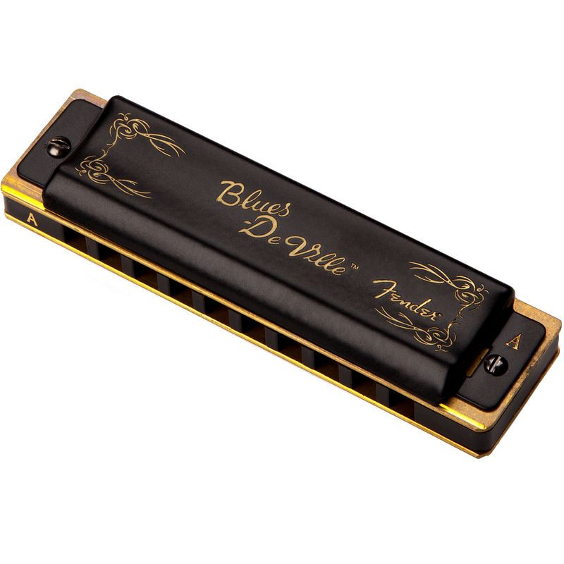 Foto van Fender blues deville a mondharmonica