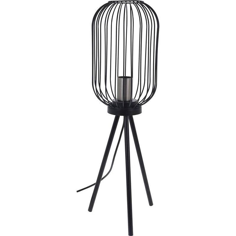 Foto van Art deco - staande lamp - zwart - metaal