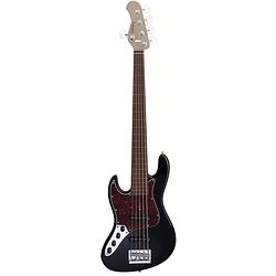 Foto van Sadowsky metroexpress vintage j/j bass morado black lh 5-snarige fretloze elektrische basgitaar met lijnen