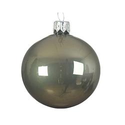 Foto van Kerstbal glas d10 cm mos groen 4st kerst