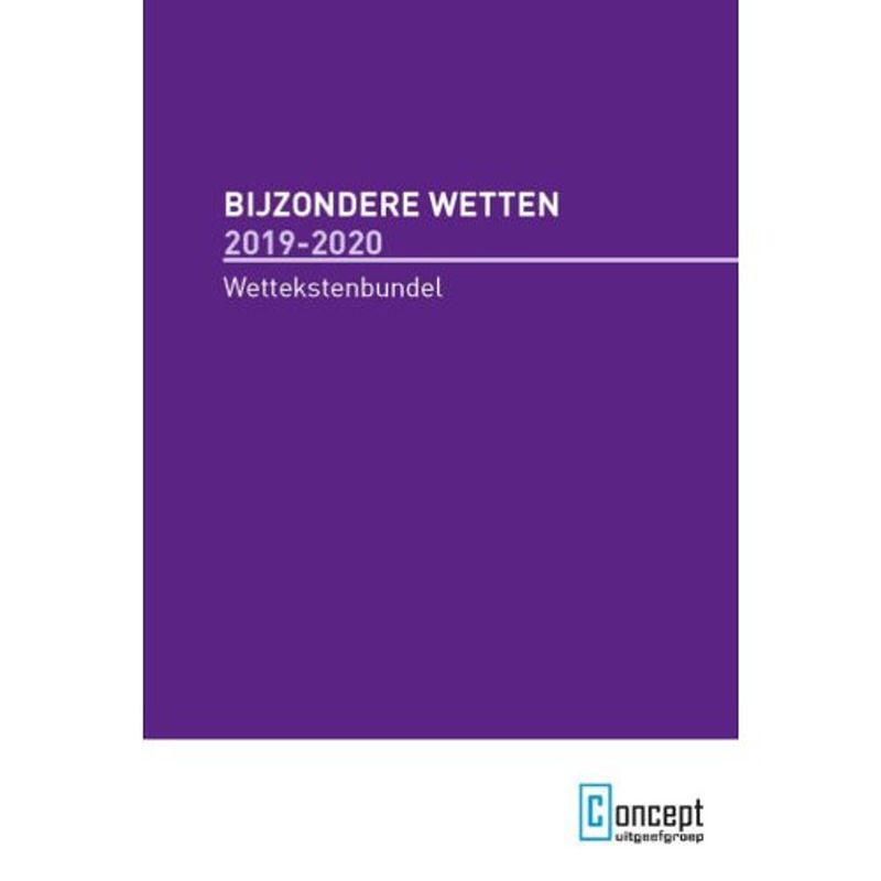 Foto van Bijzondere wetten 2019-2020 - overige uitgaven