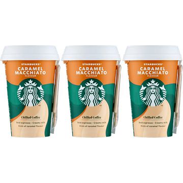 Foto van Starbucks chilled coffee caramel macchiato ijskoffie 3 x 220ml bij jumbo