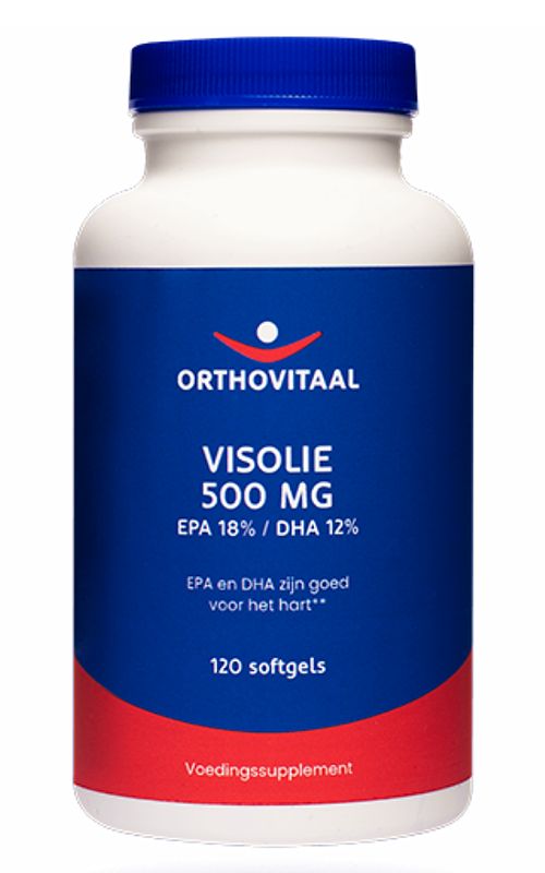 Foto van Orthovitaal visolie 500 mg epa 18%/dha 12% softgels