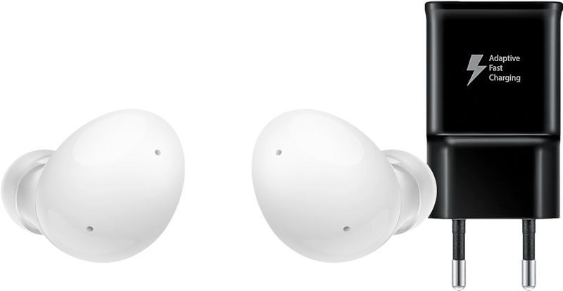 Foto van Samsung galaxy buds 2 wit + samsung oplader