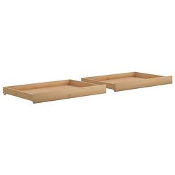 Foto van The living store houten bedbanklade - opberglades onder het bed - massief grenenhout - 88 x 61 x 9 cm