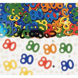 Foto van 2x zakjes verjaardags confetti 80 jaar versiering - confetti